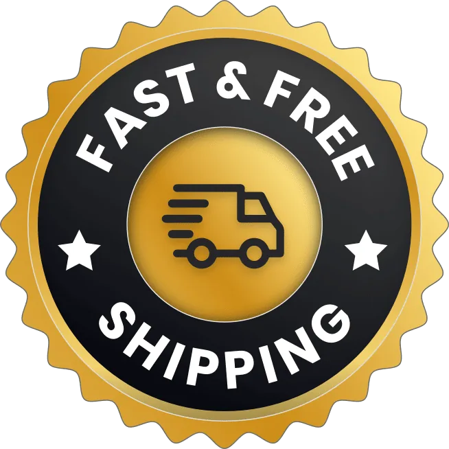 Fast and free shipping badge shown on qualifying Prostadine packages